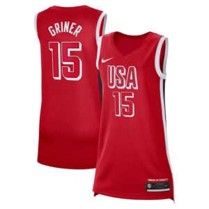 Brittney Griner Women’s USA Basketball 2024 Olympics Team Swingman Player Jersey - Red